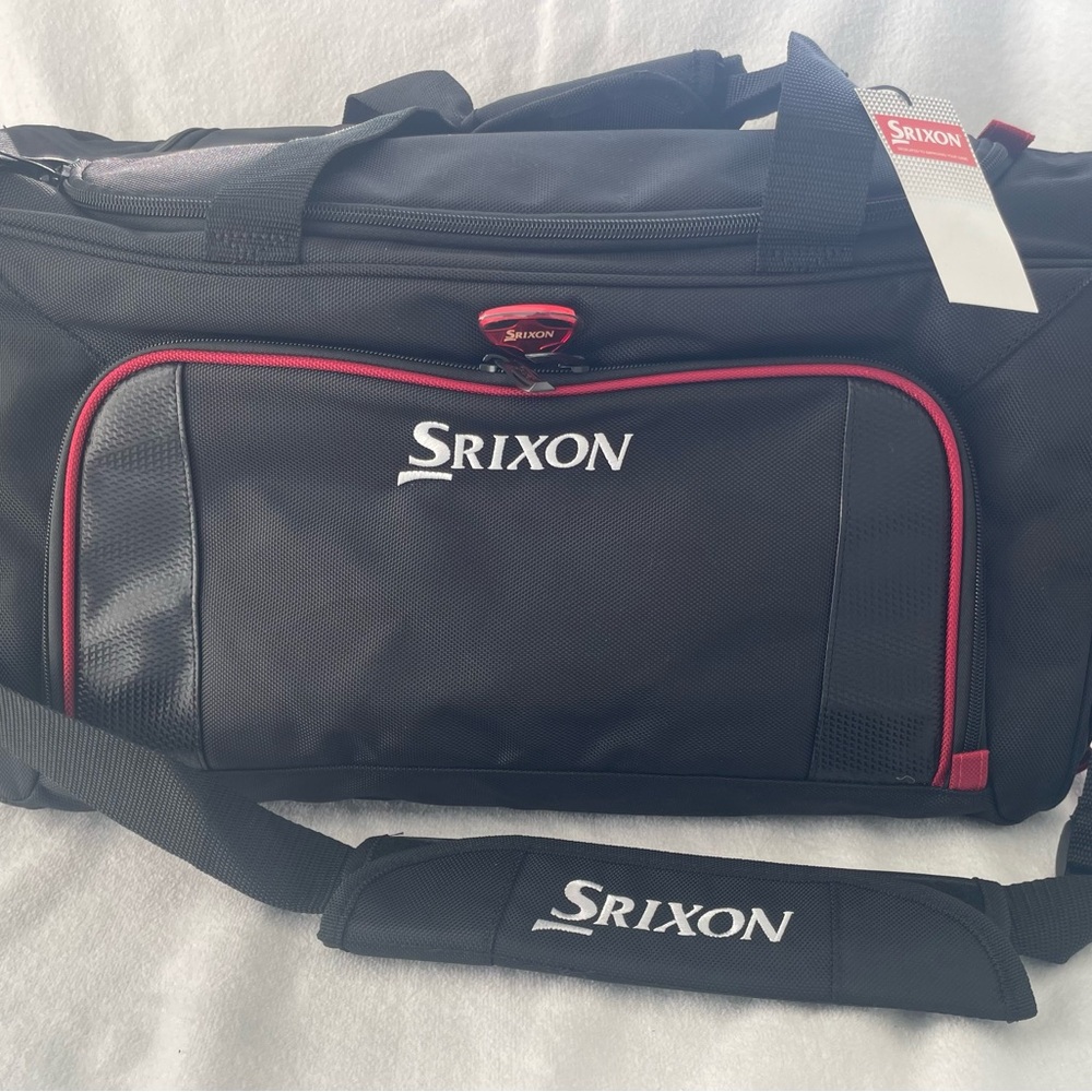Srixon Men's Black and Red Duffel Bag - Sport & Travel